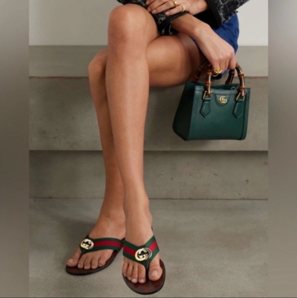 Gucci Kika Interlocking GG Thong Flip Flop Sandal Size EU 38 - Picture 15 of 16